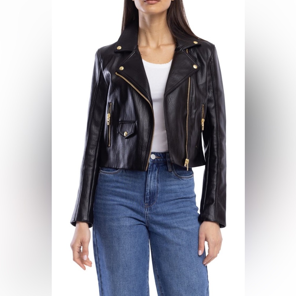 Blanknyc Faux Leather Moto Jacket in XS
